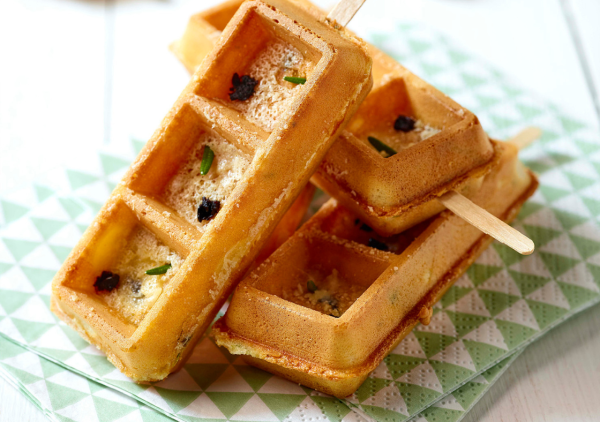 Mini-Waffeln für den Aperitif
